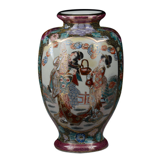 VASO IN PORCELLANA DECORATA A MANO