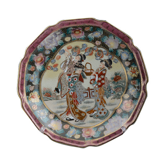 PIATTO PORCELLANA DECORATA A MANO