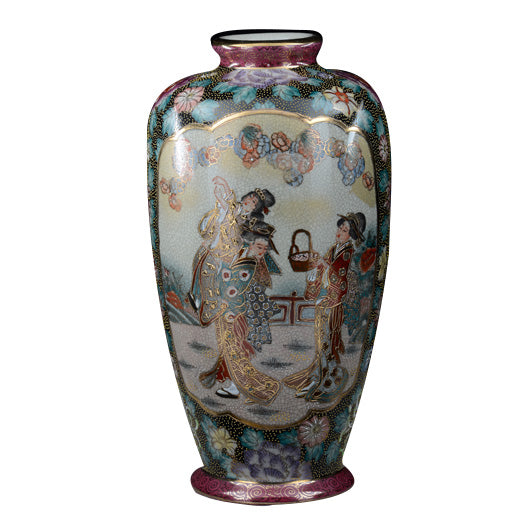 VASO IN PORCELLANA DECORATA A MANO