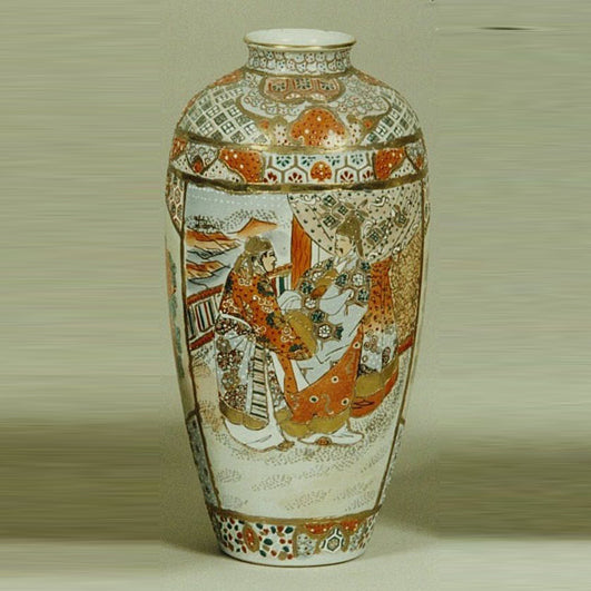 VASO IN PORCELLANA DECORATA A MANO