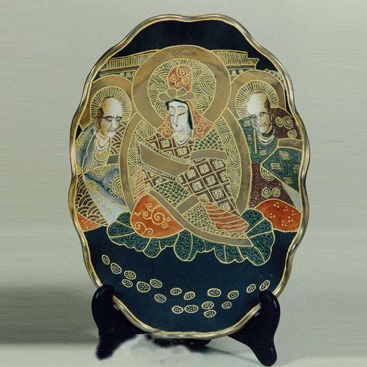 PIATTO PORCELLANA DECORATA A MANO