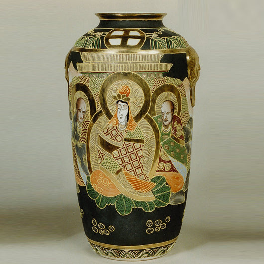 VASO IN PORCELLANA DECORATA A MANO