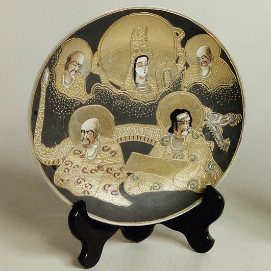 PIATTO PORCELLANA DECORATA A MANO