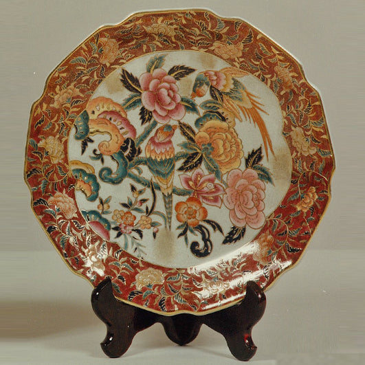 PIATTO PORCELLANA DECORATA A MANO