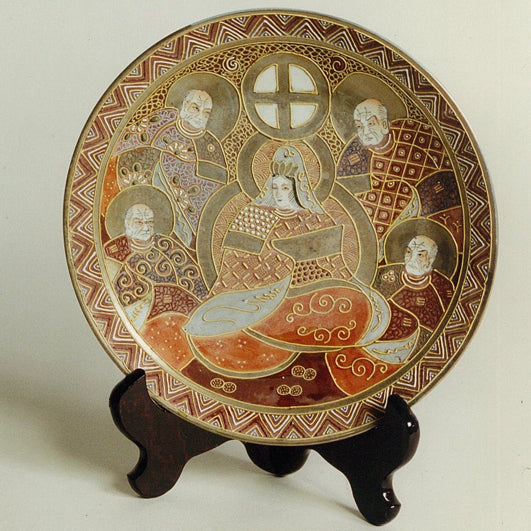 PIATTO PORCELLANA DECORATA A MANO