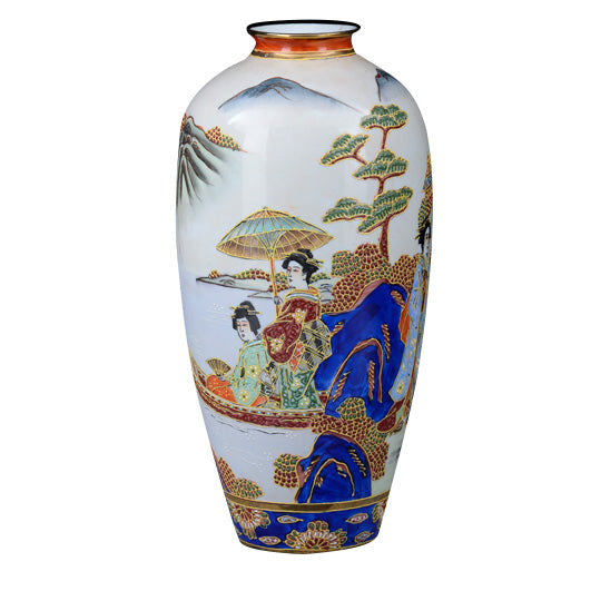 VASO IN PORCELLANA DECORATA A MANO