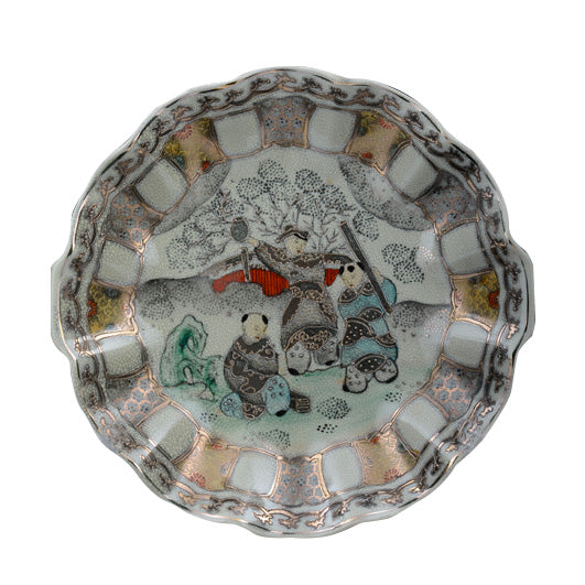 PIATTO PORCELLANA DECORATA A MANO