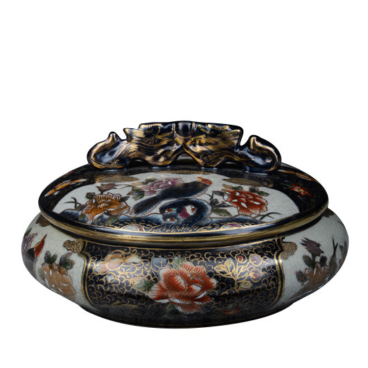 PORTA GIOIE IN PORCELLANA DECORATA A MANO