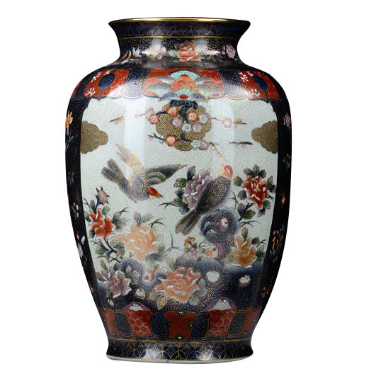 VASO IN PORCELLANA DECORATA A MANO