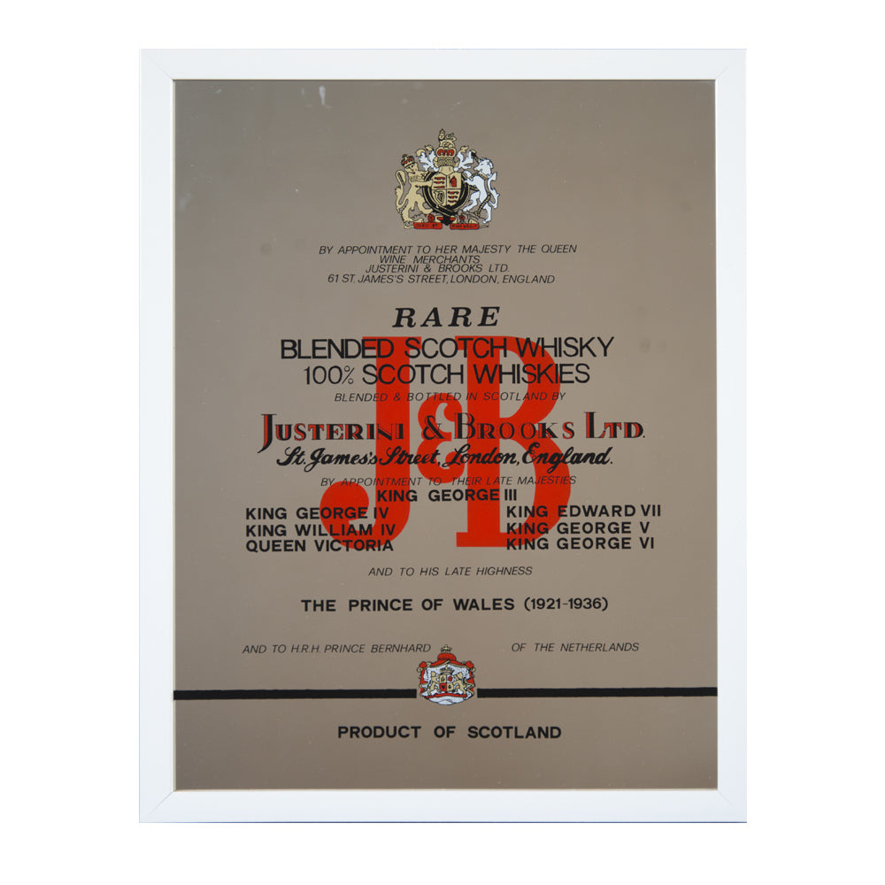 SPECCHIO VINTAGE MODELLO J & B WISKY MIS. 45X60