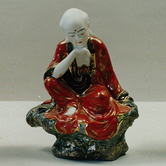 STATUA PORCELLANA DECORATA A MANO