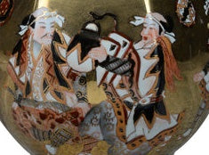 Samurai sul vaso esagonale: dettaglio dalla fotografia originale 000061009V122.
