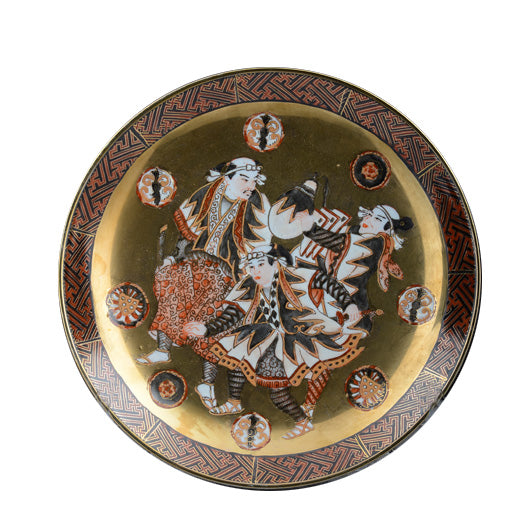 PIATTO PORCELLANA DECORATA A MANO