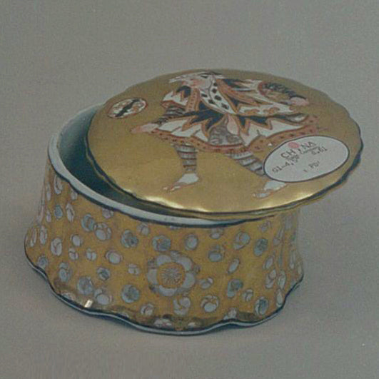 PORTA GIOIE PORCELLANA DECORATA A MANO