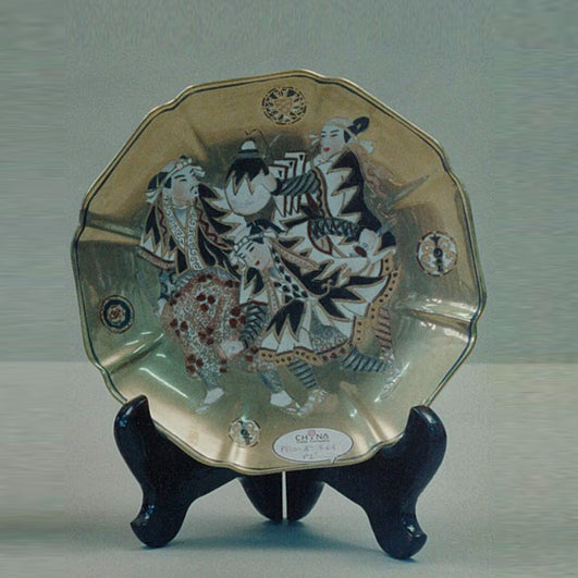 PIATTO PORCELLANA DECORATA A MANO