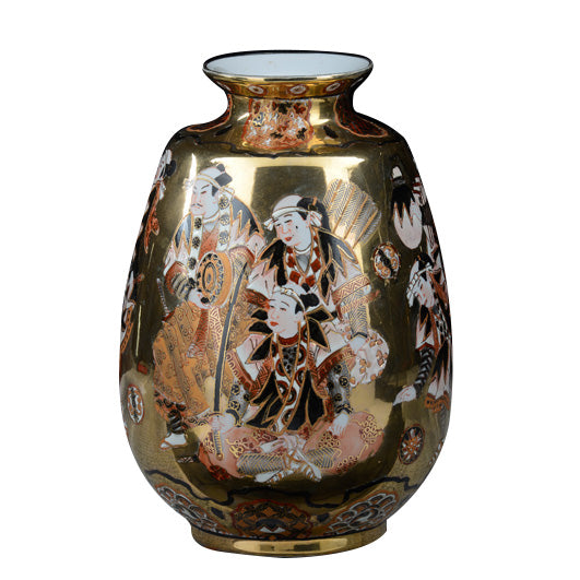 VASO IN  PORCELLANA DECORATA A MANO