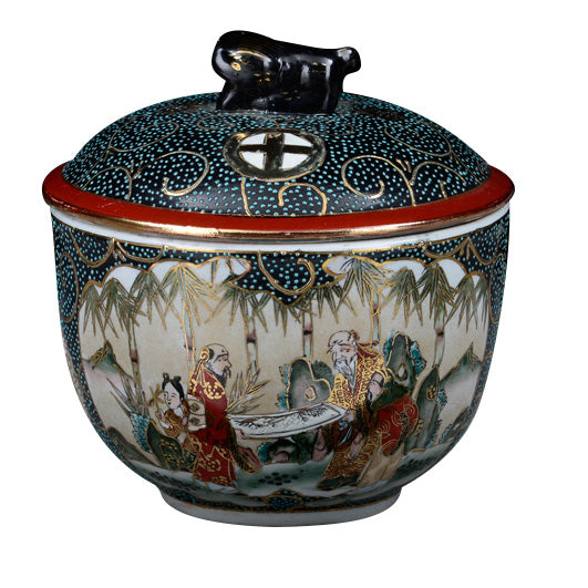 PORTA GIOIE PORCELLANA DECORATA A MANO