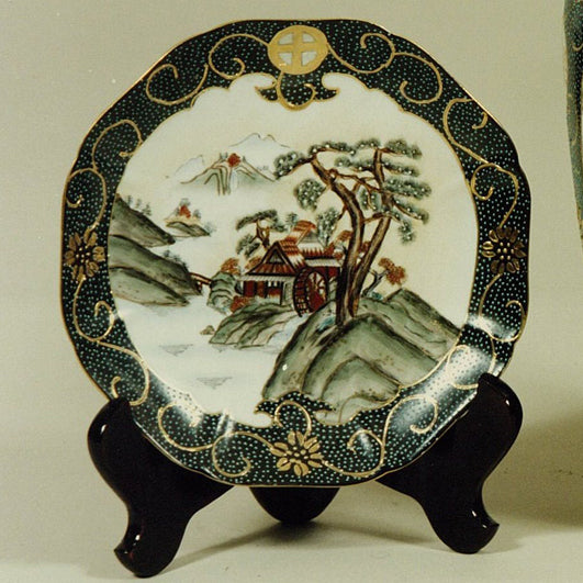 PIATTO PORCELLANA DECORATA A MANO