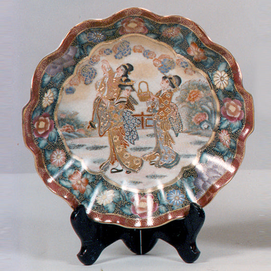 PIATTO PORCELLANA DECORATA A MANO