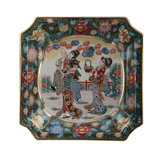 PIATTO  PORCELLANA DECORATA A MANO