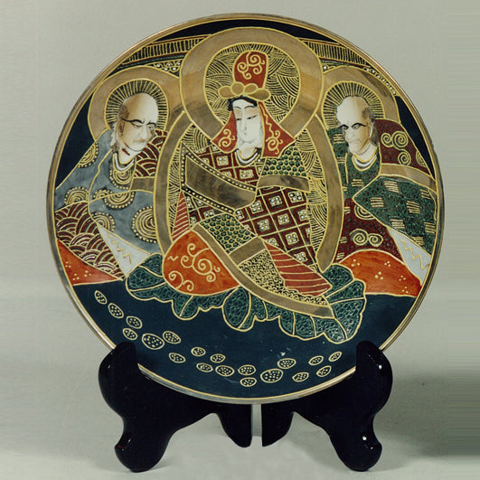 PIATTO PORCELLANA DECORATA A MANO