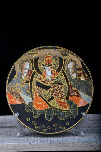 PIATTO PORCELLANA DECORATA A MANO