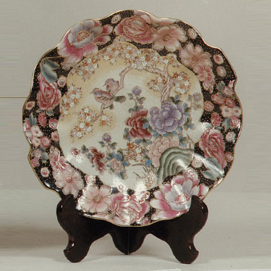 PIATTO PORCELLANA DECORATA A MANO