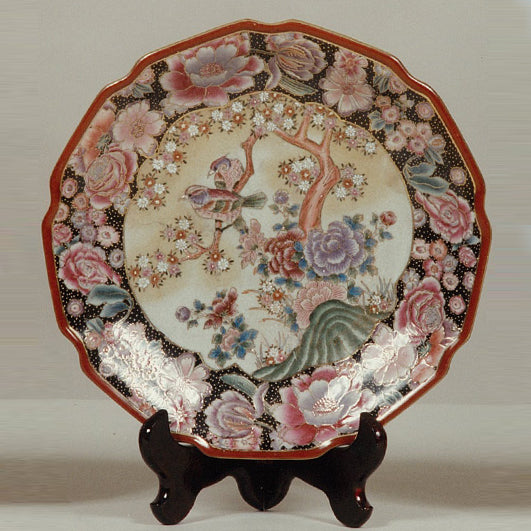 PIATTO PORCELLANA DECORATA A MANO