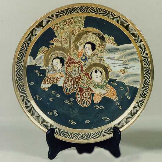 PIATTO PORCELLANA DECORATA A MANO