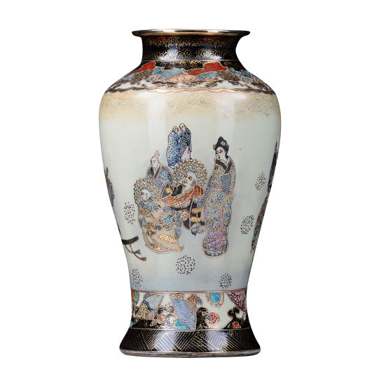 VASO IN  PORCELLANA DECORATA A MANO