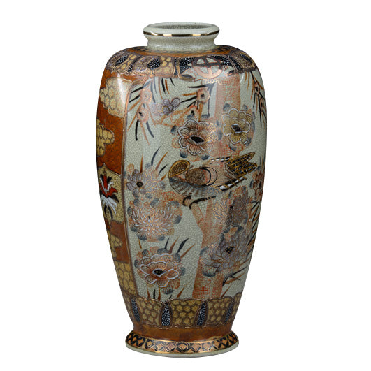 VASO IN  PORCELLANA DECORATA A MANO