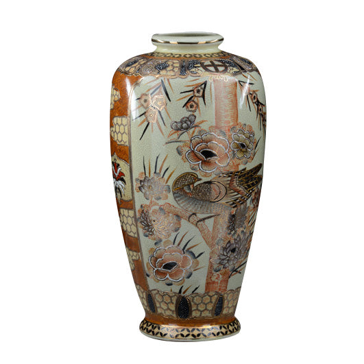 VASO IN  PORCELLANA DECORATA A MANO