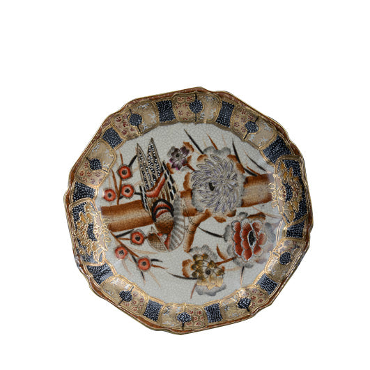 PIATTO PORCELLANA DECORATA A MANO