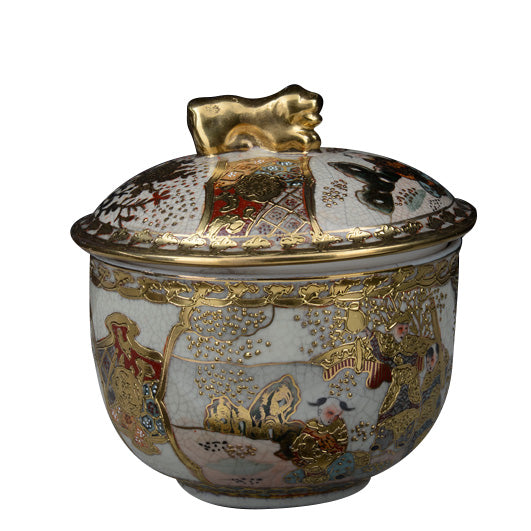 PORTA GIOIE IN PORCELLANA DECORATA A MANO