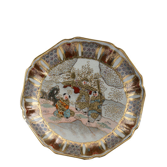 PIATTO PORCELLANA DECORATA A MANO