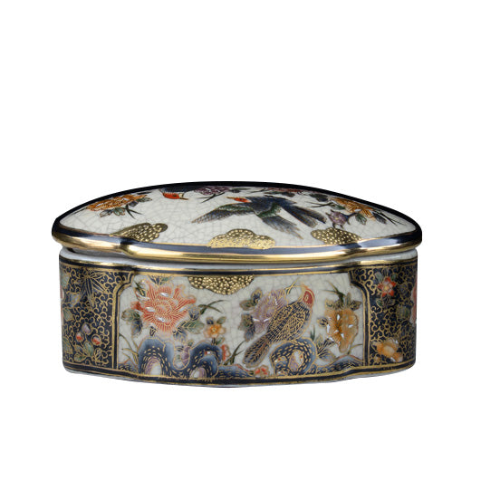 PORTA GIOIE IN  PORCELLANA DECORATA A MANO