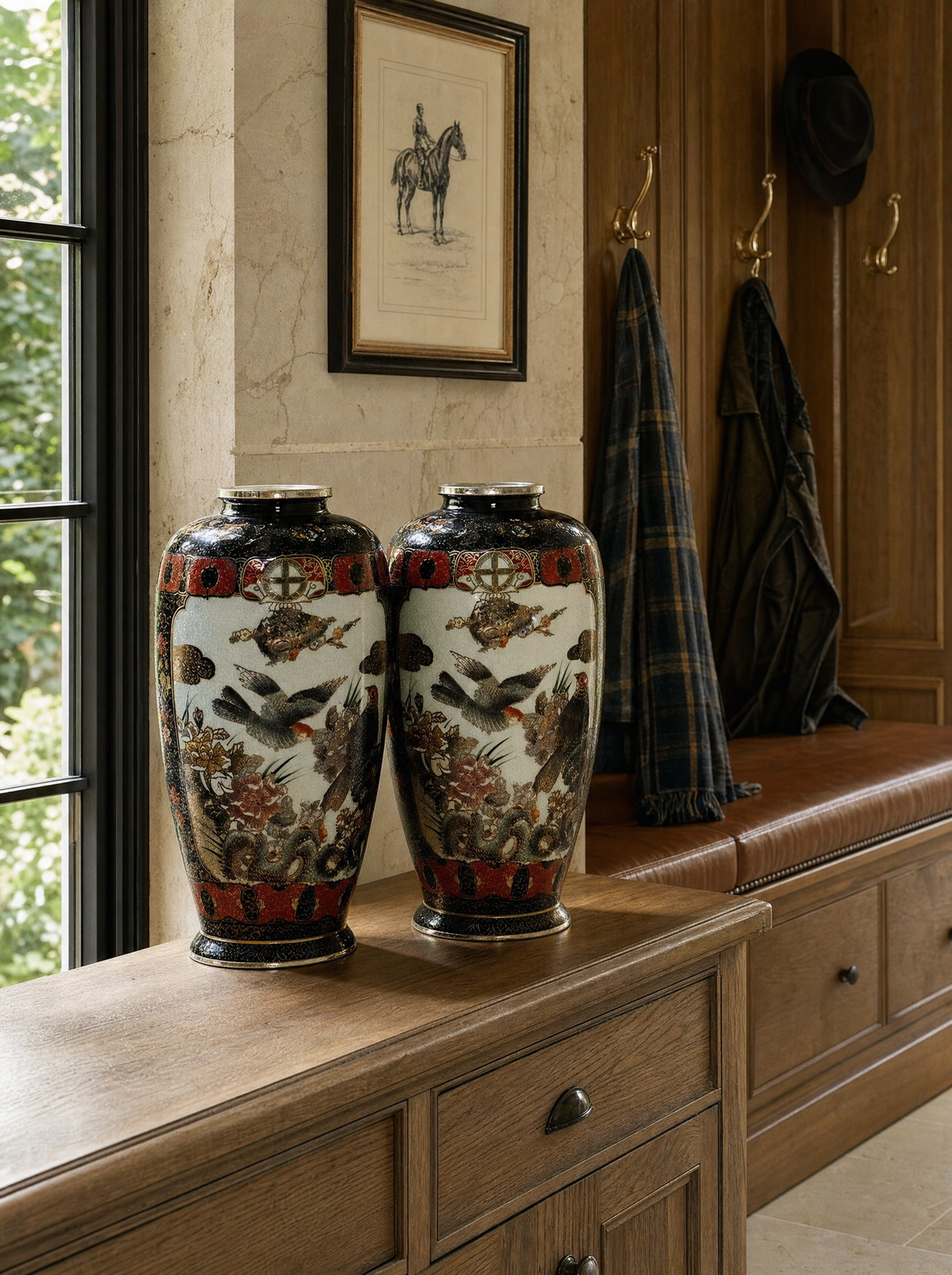Vaso giapponese 002034012EV95 dettaglio ambientato