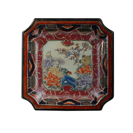 PIATTO  IN  PORCELLANA DECORATA A MANO