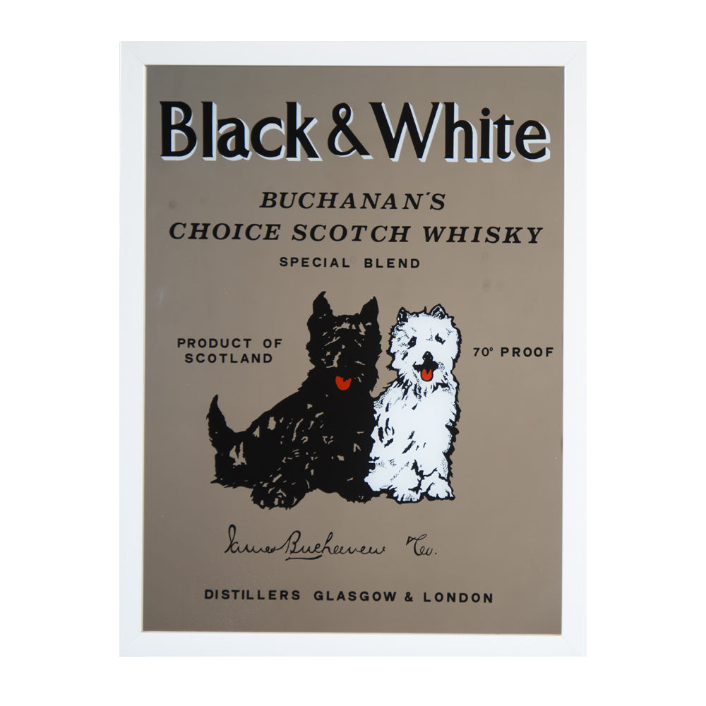 SPECCHIO VINTAGE
 MODELLO BLACK  & WHITE WISKY
MIS.45X60