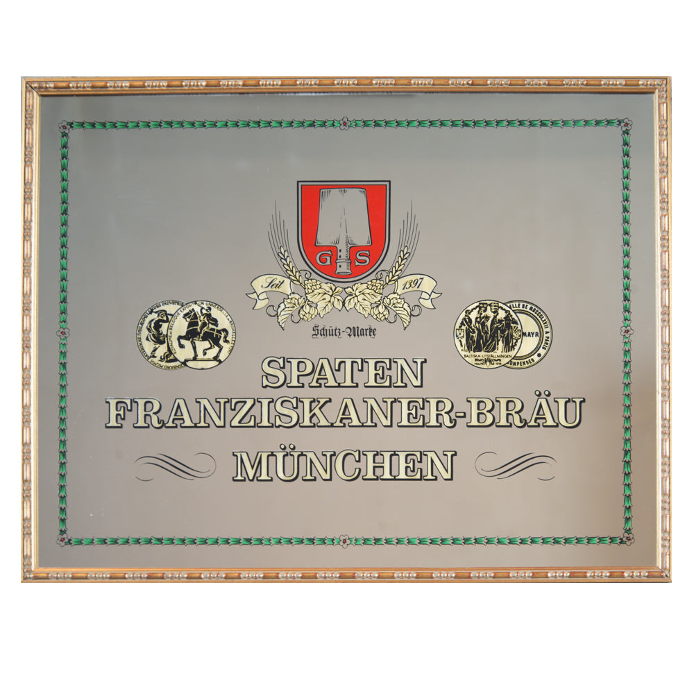 Fotografia originale specchio vintage Spaten Bier