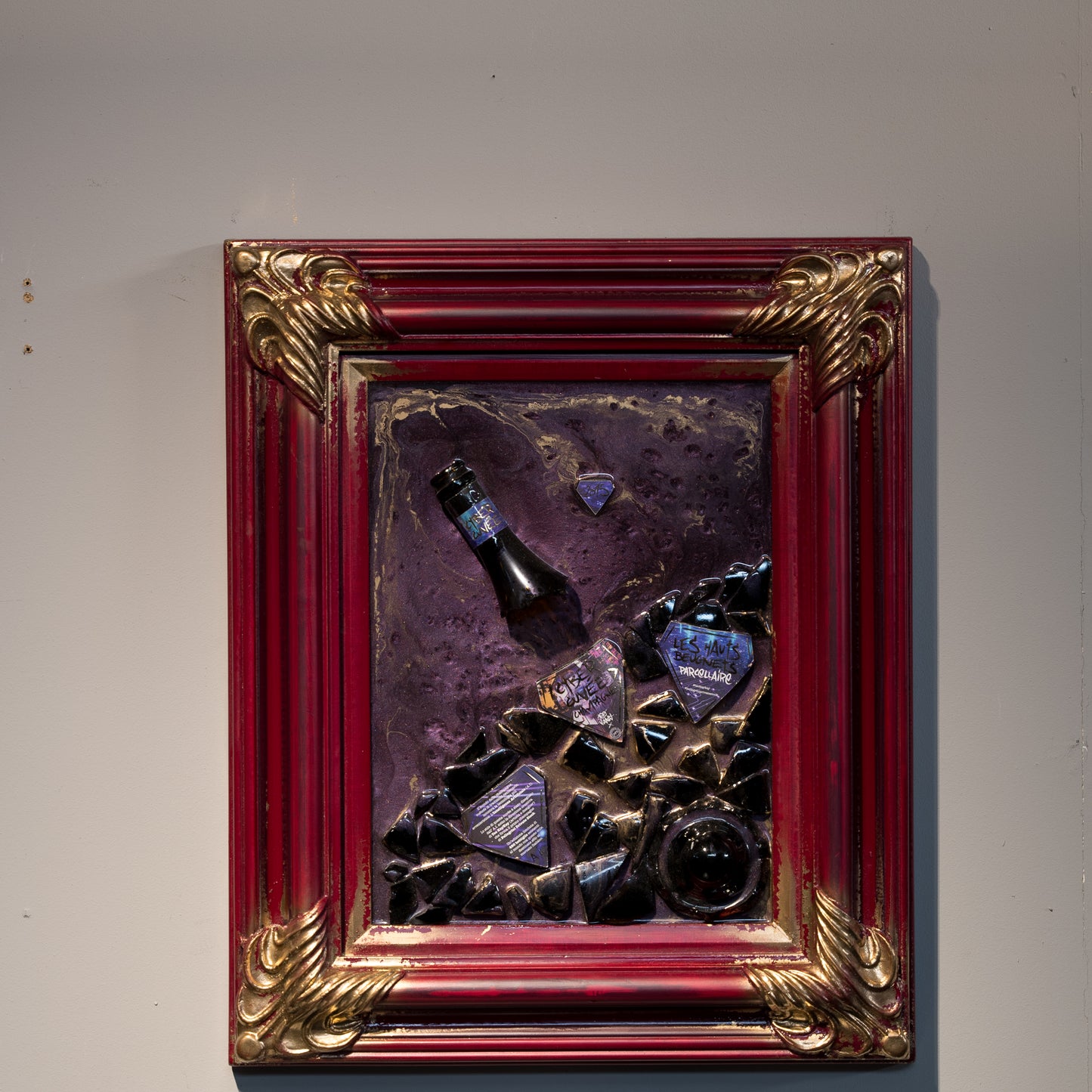 Cornice pop art con frammenti cyber cuvée champagne Orban by Teo KayKay