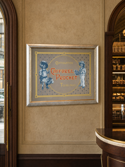 Specchio vintage Caffarel 45x60 ambientato