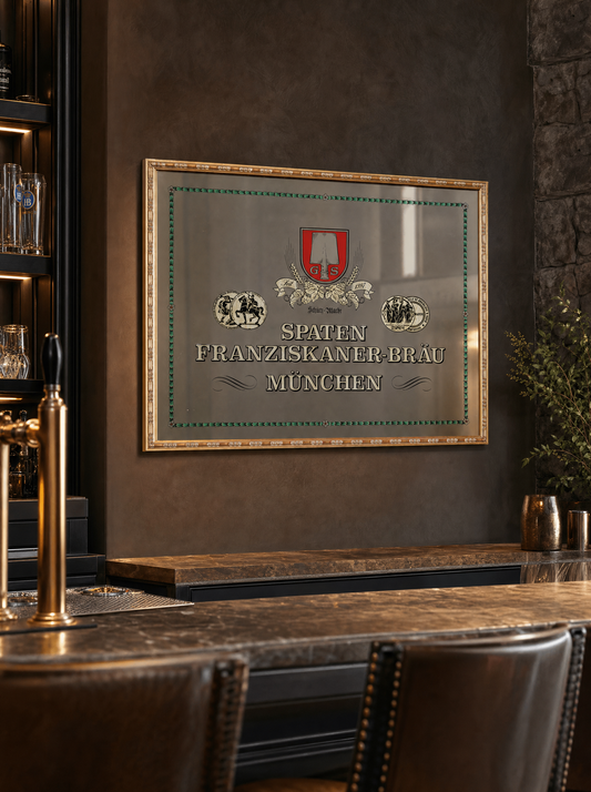 Specchio vintage Spaten Bier ambientazione premium