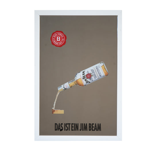 Specchio Vintage Jim Beam "Das Ist Ein Jim Beam" – Specchio Pubblicitario da Collezione 40x60 cm